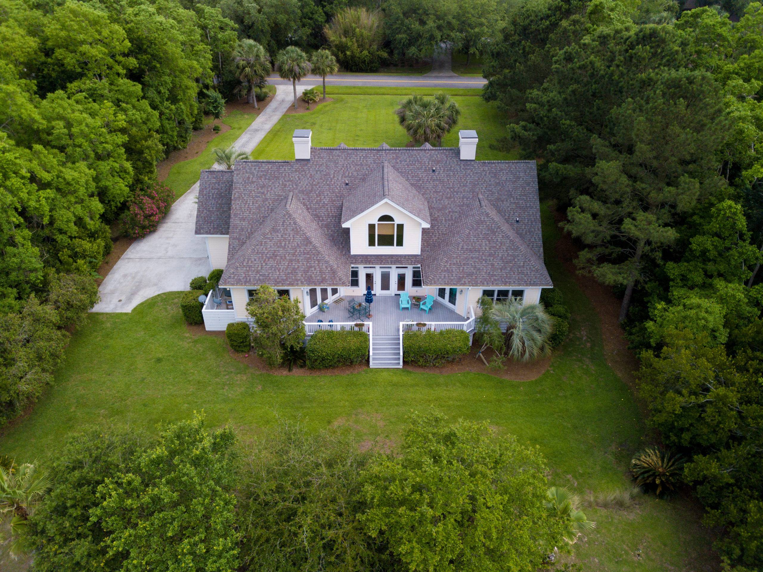 vue aérienne drone manoir